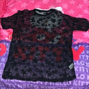 FOREVER21 Black Mesh Stars Top 🖤⭐️